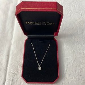 Michael C. Fina diamond necklace with sterling chain